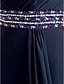  schede / kolom een ​​schouder vloer-length chiffon moeder van de bruid jurk