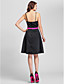  A-line Straps Knee-length Satin Cute Bridesmaid Dress with Removale Straps