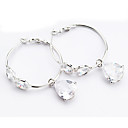 South Korea Hinge Earrings With A Simulated Diamond Drop (HE021) (Start From 24 Units)