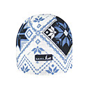 SAMII Jacquard Argyle Bibbed Hat Knit Beanie-White + Blue (0004) (Start From 20 Units)-Free Shipping