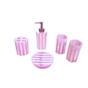 5 PC Stripe Bathroom Accessory Set/Soap Dish + More (YSYP028) (Start From 10 Units)-Free Shipping