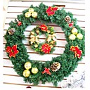 PVC 45CM Indoor Outdoor Christmas Wreath (SDZS008) (Start From 100 Units)-Free Shipping
