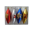 Set of 4 Multi Color Candy Teardrop Christmas Ornaments (SDBG072)(Start From 100 Units)