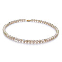 White 6.5-7mm AA Freshwater Pearl Necklace 16" Choker Length (DSZZ005)