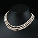 Pink 6.5-7mm AA Freshwater Pearl Necklace 16 inch Choker Length (Start From 3 Units) -Free Shipping