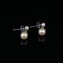 Sterling Silver and Pink 7.5 - 8mm A FW Pearl Earrings (RS001) (Start From 10 Units) Free Shipping