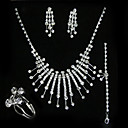 Elegant Drop Wedding Jewelry 4 piece Set (TYPJ020) (Start From 10 Units) Free Shipping