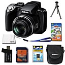 Nikon Coolpix P80 10.7mp digitale camera + 4GB SD-kaart + extra accu + 6 bonus