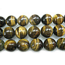 16" 16mm Round Natural Tigereye Stone Loose Strand Gemstone Beads (Start From 5 Units)