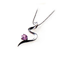 Simply Fashion CZ Necklace in Sterling Silver - Silver Necklace 9988/9989 (SZY299)