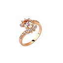 Lovers 18K Gold Champagne Cubic Zirconia Ring - CZ Ring RDX3-0027 (SZY256)