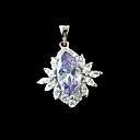 Sterling Silver Cubic Zircon CZ Pendant (SZY055) (Start From 36 Units) Free Shipping