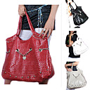 Breathtaking PU Tote Shoulder Bag with Patterned Cloth Lining M5210 (XXBC008)