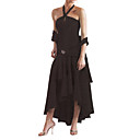 A-ligne Autour de Cou Asymétrique Robe de Soirée (HSX846)