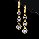Grindstone Blue Cubic Zirconia Earring Drop - Cubic Zirconia PYX1 - 0099 (E) (SZY686)