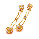 fleurs lien zircon cubique earring - boucle d'oreille zircon cubique eyx6 - 0001 (szy680)