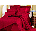 Re 4pcs 100% cotone jacquared e ricamare lenzuola comforter set (sbc127)