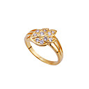 18K Gold Plated Leaf Cubic Zirconia Ring - CZ Ring SYX-0280 (SZY505)