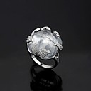 Platinum Cubic Zirconia Ring - Cubic Zirconia Ring 81026-12 (SZY1006)