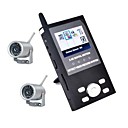 2,5 pouces 2.4ghz quatre canaux numériques sans fil motion dvr détecter avec 2x caméra de vision de