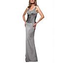 gaine / colonne bretelles spaghetti-parole longueur taffeta robe de soirée / robe de bal (gye076)
