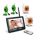 2.4GHZ 7-Inch Baby Monitor with 4x wireless Night Vision Camera