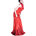 Mandarin Collar Sleeveless Chapel Train Silk Cheongsam / Qipao / Chinese Dress (HG003)