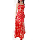 Chic Spaghetti Straps Sleevelesss Ankle-length Brocade Cheongsam / Qipao / Chinese Dress (HGQP121)