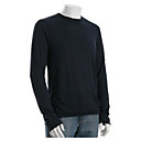 black men's 100% Cashmere-Pullover Langarm crewneck. (yrs079)