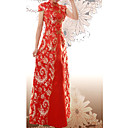 manches courtes col mandarin cheville longueur de brocart cheongsam / qipao / chinese robe (hgqp119)