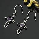 Sterling Silver CZ Cross Earrin-Sterling Silver Earring e22738 (SZY1424)