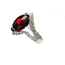 Sterling Silber Verlobungsring mit hoher Qualität kubischer Zirkon - cz Ring s-1696-Granat (szy145)