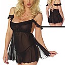 sexy de encaje negro de corte babydoll conjunto de lencería 8015 (ksz005)