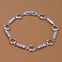 plaqué rhodium élégant bracelet-cz zircon cubique bracelet 90312-02 (szy1654)