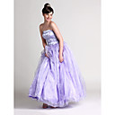 Spring 2009 Lavender Ball Gown Strapless Floor-length Satin Prom Dress (HSX817) Free Shipping