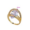 Plaqué or 18k marquise cz pierre cz ring ring-90319-33 (szy1634)