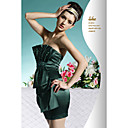 Sheath / Column Strapless Short / Mini Satin Cocktail Dress / Prom Dress (OFGC0071)