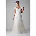 Princess A-line Sweetheart Sweep/Brush Train Tulle Wedding Dress