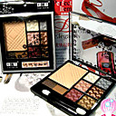 ect perfection poudre boîte 6 couleurs EYESHADOW + 2 de poudre de couleur marron