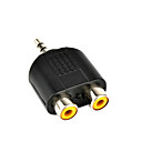 Mono 3.5mm Plug To 2x RCA Jacks