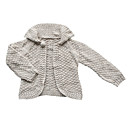 Turn-down Collar Jacquard Cardigan Women's Sweater (GX015)