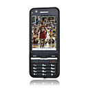 Baoxing A200 dual cartão quad band tv dupla função de câmera ultra fina capa de metal plana de toque de telefone celular de tela preta (cartão de 2GB