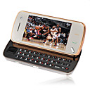 nooc N97 Style Golden Dual Card Quad Band Dual Camera TV Function Flat Touch Screen Cell Phone Brown