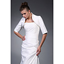 3/ 4-Length Sleeves Satin Bridal Jacket/ Wedding Wrap