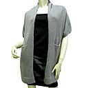 Wolle vorne offen Pullover lange Strickjacke Frauen (ms09012)