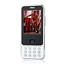 A6 Dual Card Quad Band Flashlight TV JAVA Touch Screen Cell Phone Black and Silver (2GB TF Card)