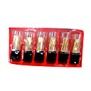 6 Colors VERRI Lipstick Set With Vitamin C - Black and Crystal Packaging(TSLR1023-9)