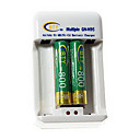 bty 800mah Ni-MH AAA recargables 2-pack con cargador de CA