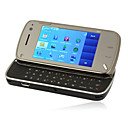 MINI N97 Style Quad Band JAVA QWERTY Keypad Touch Screen Slide Cell Phone Black (2GB TF Card)