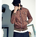 stijlvolle slanke mannen pocket leren jas (lgt1102-0010)